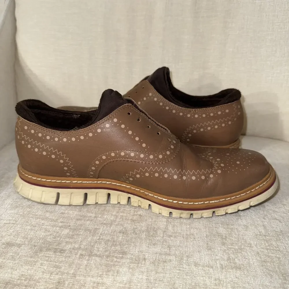 Cole Haan Men's ZERØGRAND Waterproof Wingtip Oxford C37091 Brown Leather 9.5W